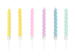 Bougies d&#39;anniversaire torsadées colorées