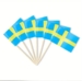 Schweden Flaggen-Picker 100 Stück
