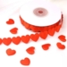 Ruban en satin rouge avec cœurs – 15 mm