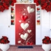 Bannière de porte 2D avec motif cœur – 90 × 180 cm