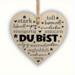 Holz Herz Anhänger Du bist