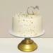 Goldener Diamantring Cake Topper