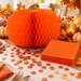 Set de décoration de table d’automne – Courge alvéolée 45 cm, serviettes & confettis citrouille