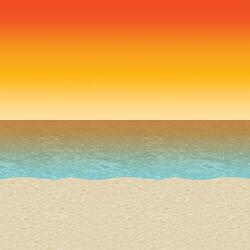 Toile de fond murale au coucher du soleil sur la plage