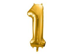 Zahlenballon 1 Gold 86 cm