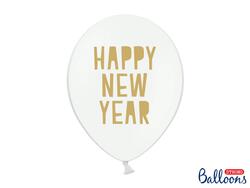Ballon Weiss Happy New Year