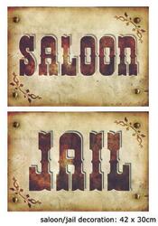 Western Schilder - Jail & Saloon