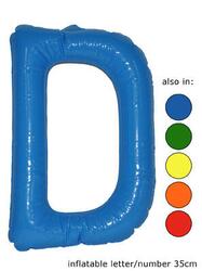 Ballon Buchstaben "D"  in 5 Farben