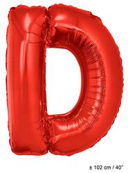 Folienballon Buchstab "D" Rot 1 Meter