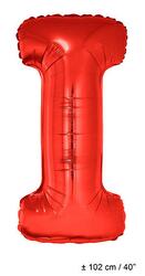 Folienballon Buchstab "I" Rot 1 Meter