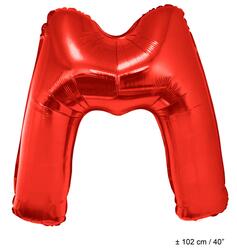 Folienballon Buchstab "M" Rot 1 Meter