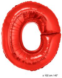 Folienballon Buchstab "O" Rot 1 Meter