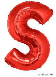 Buchstabenballon "S" Rot 1 Meter