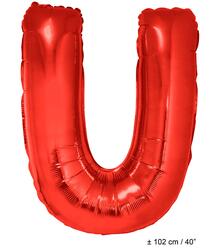 Ballon Buchstaben "U" Rot 1 Meter