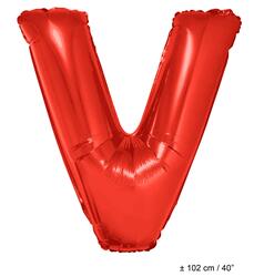 Folienballon Buchstab "V" Rot 1 Meter