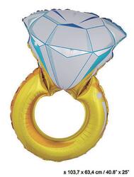 Bague diamant ballon aluminium