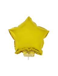 Ballon aluminium étoiles doré avec bâton 28 cm