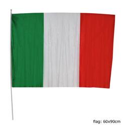 Drapeau italien sur le bâton