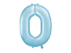 Ballon numéro 0 bleu clair 86 cm