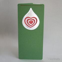 Carte de Noël coeur en coeur vert
