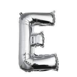 Ballon aluminium lettre E argent
