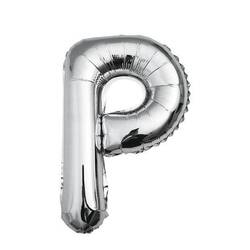 Buchstaben P Folienballon Silber