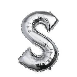 Buchstaben S Folienballon Silber