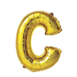Buchstabe C Gold 1 Meter Folienballon