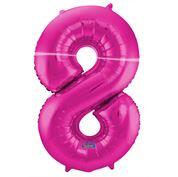 Zahlenballon Pink 8