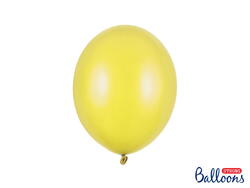 10 Metallic Gelbe Ballons 27cm