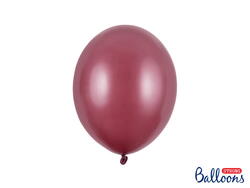 10 Metallic Maroon Ballons 27cm