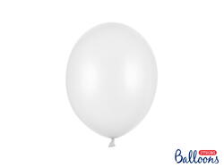 10 Weisse Metallic Ballons 27cm