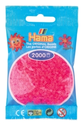 Perles HAMA MINI 2000 pièces fuchsia fluo
