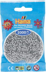HAMA MINI Perlen 2000 Stück Hellgrau