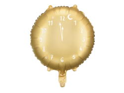 Folienballon Uhr Gold