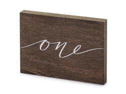 Holz-Tischnummer ''One''