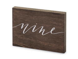 Holz-Tischnummer ''Nine''