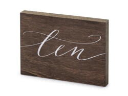 Holz-Tischnummer ''Ten''