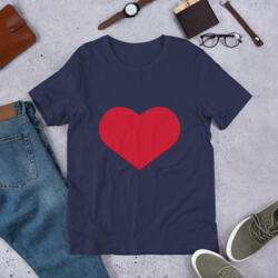 T-Shirt Herz Dunkelblau