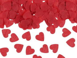 Coeurs de confettis rouges