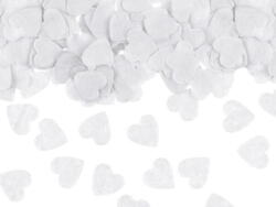 Coeurs de confettis blancs