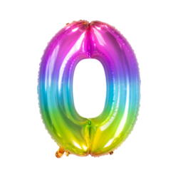 Ballon numéros 0 multicolore