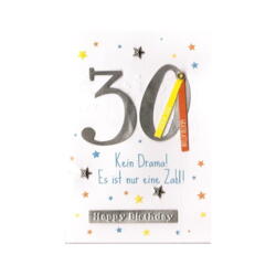 Geburtstagskarte 30 Kein Drama