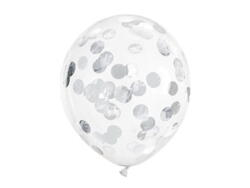 Ballons confettis argentés 30cm
