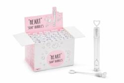 48 Stück Seifenblasen Herz Weiss