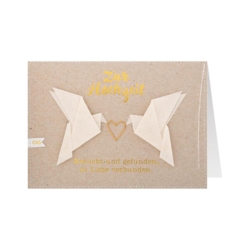 Hochzeitskarte in Liebe verbunden