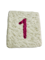 Geschenk Filzseife Handgemacht Zahl 1 Pink