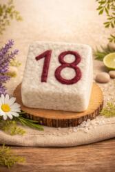 Savon Feutre Fait Main Numéro 18 Rouge