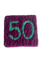 Savon Feutre Fait Main Numéro 50 Violet