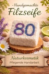 Savon Feutre Fait Main Numéro 80 Bleu